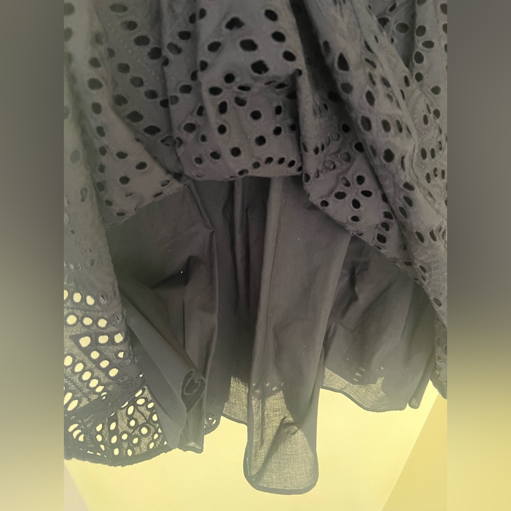 Black Eyelet Ruffle Dress - Picture 4 of 5